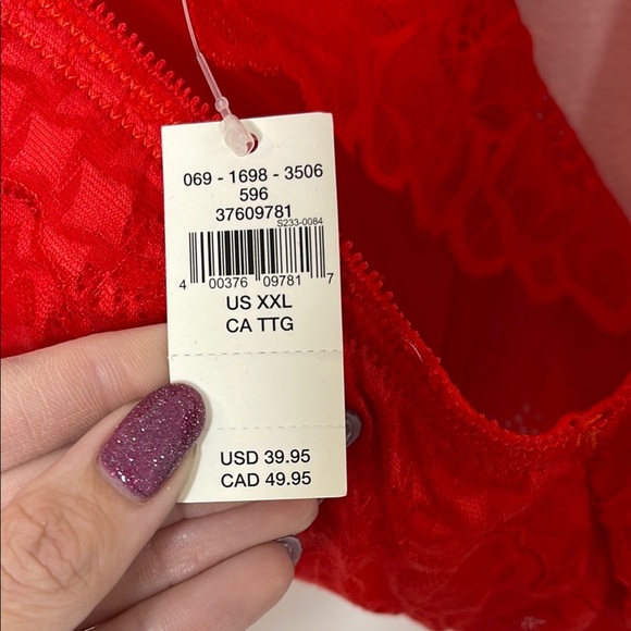 Aerie Elegant Red Lace Bralette - Picture 2 of 4